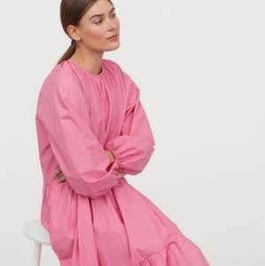 EUC H&M Balloon Sleeve Maxi Dress in Pink